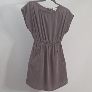 One Clothing Mauve Mini Dress with Zipper Details